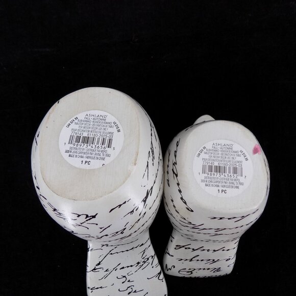 Set of 2 Ashland Black White Cursive Words Bird Blush Romance Decor New w/Flaws - Picture 12 of 12